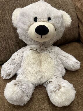 Warmies Teddy Bear Gray Lavender Scented Microwavable Heat Stuffed Animal 16”